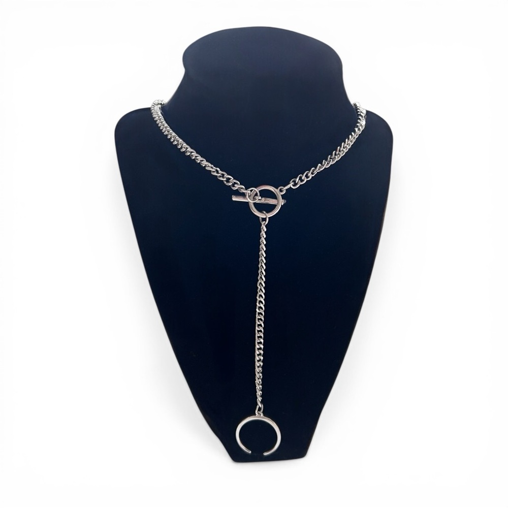 ASOS Silver Lariat Toggle Chain Necklace